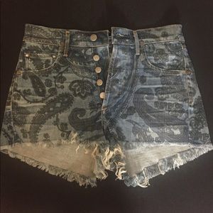 Citizens of Humanity Paisley Denim Shorts